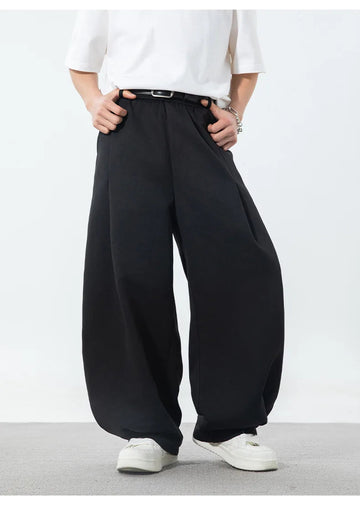 AIDASE  -  Men's Spring Summer New Pleated Design Curved Pants aidase-shop